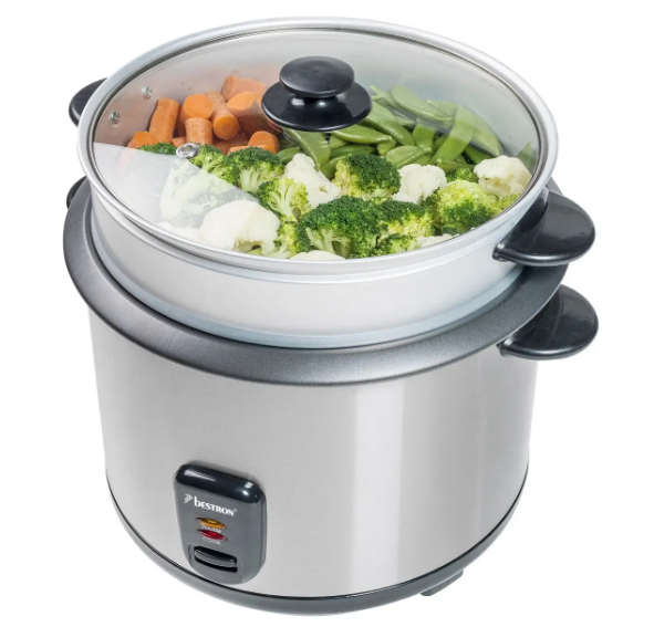 Рисоварка Bestron ARC280 з нержавіючої сталі з пароваркою на 13–15 осіб 2,8 л (ARC280)