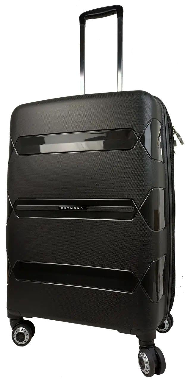 Валіза пластикова Reymond середня 80 л Чорний (S9010221) - фото 3