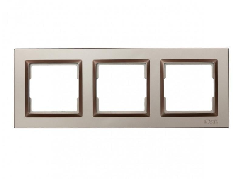 Рамка тримісна горизонтальна Luxel JAZZ 9223 Терракотовий (00000038532)