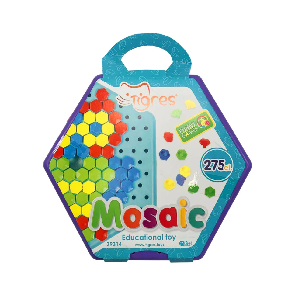 Дитяча мозаїка розвиваюча Tigres 39314 Фіолетово-рожевий (RLT11752s13044)