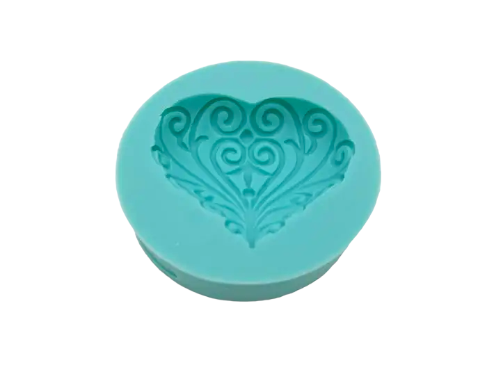 Молд кондитерський для мастики та шоколаду Серце силіконовий 5x6 см (15269)