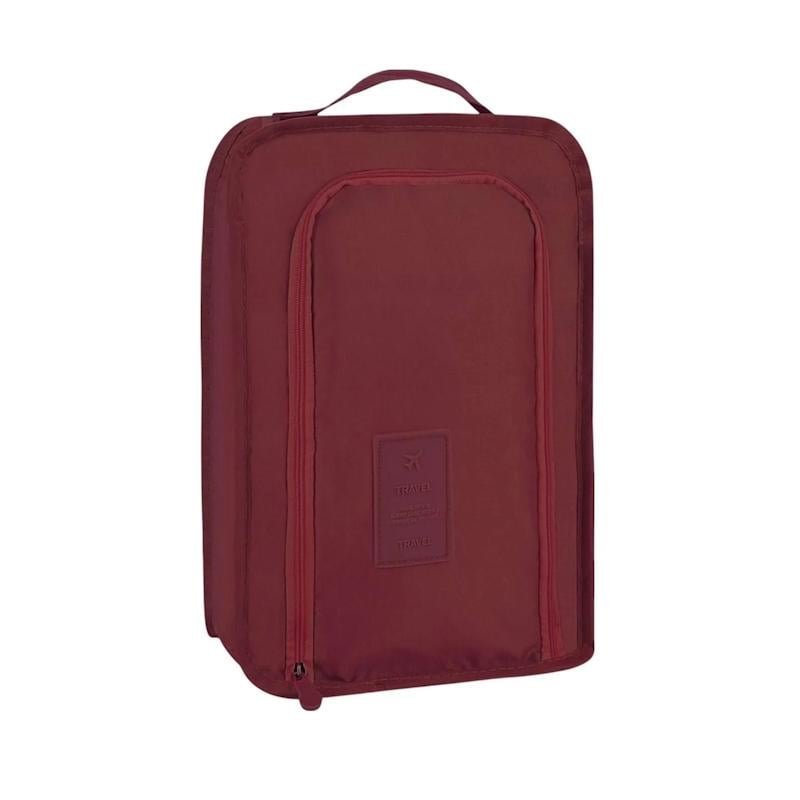 Сумка для транспортування та зберігання взуття з ручкою 30x21x11,5 см Бордовий