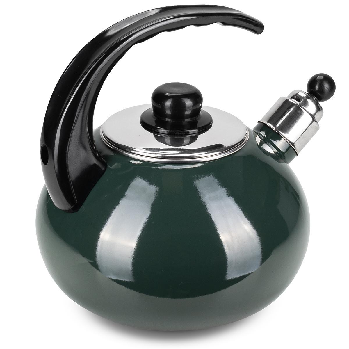 Чайник со свистком Kamille KM-1039D из эмалированной стали 2,5 л Зеленый (150-84-1039D) - фото 5 Чайник со свистком Kamille KM-1039D из эмалированной стали 2,5 л Зеленый (150-84-1039D) - фото 5