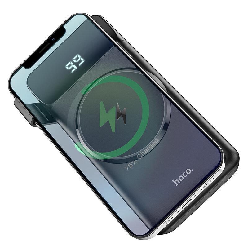 Power Bank Hoco J76 20 Вт 10000 mAh Bobby Magnetic 1 USB/1 Type-C PD/QC 3 A Black (HC-J76) - фото 5