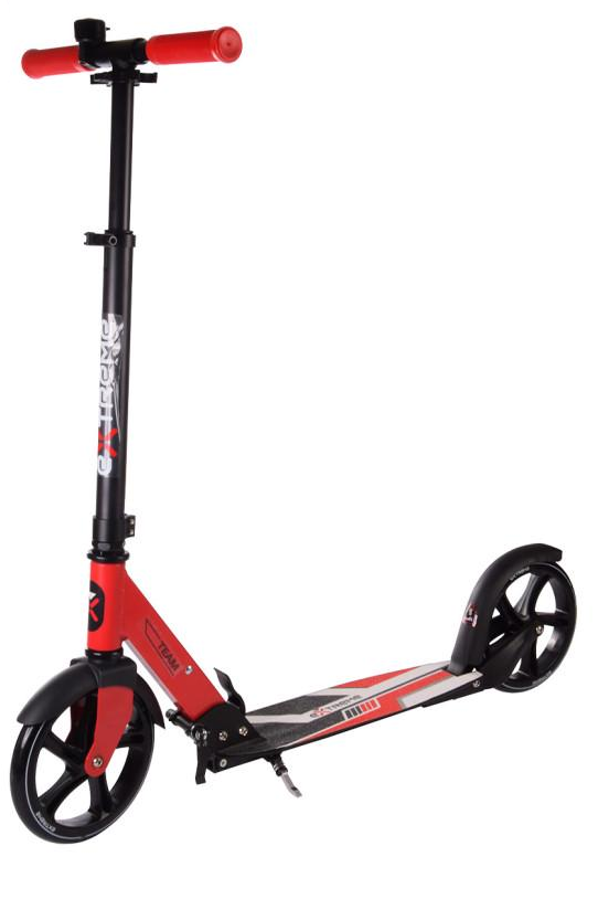 Самокат городской Bambi двухколесный с амортизатором/складной/полиуретановыми колесами Красный (DS-171-S-160)