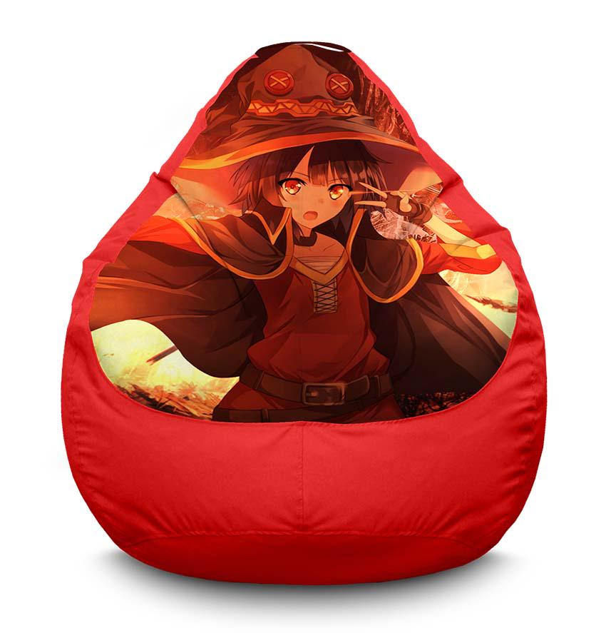 Кресло-мешок iPuff Beautiful Megumin Konosuba оксфорд XXL 90х125 см Красный (116985-1)
