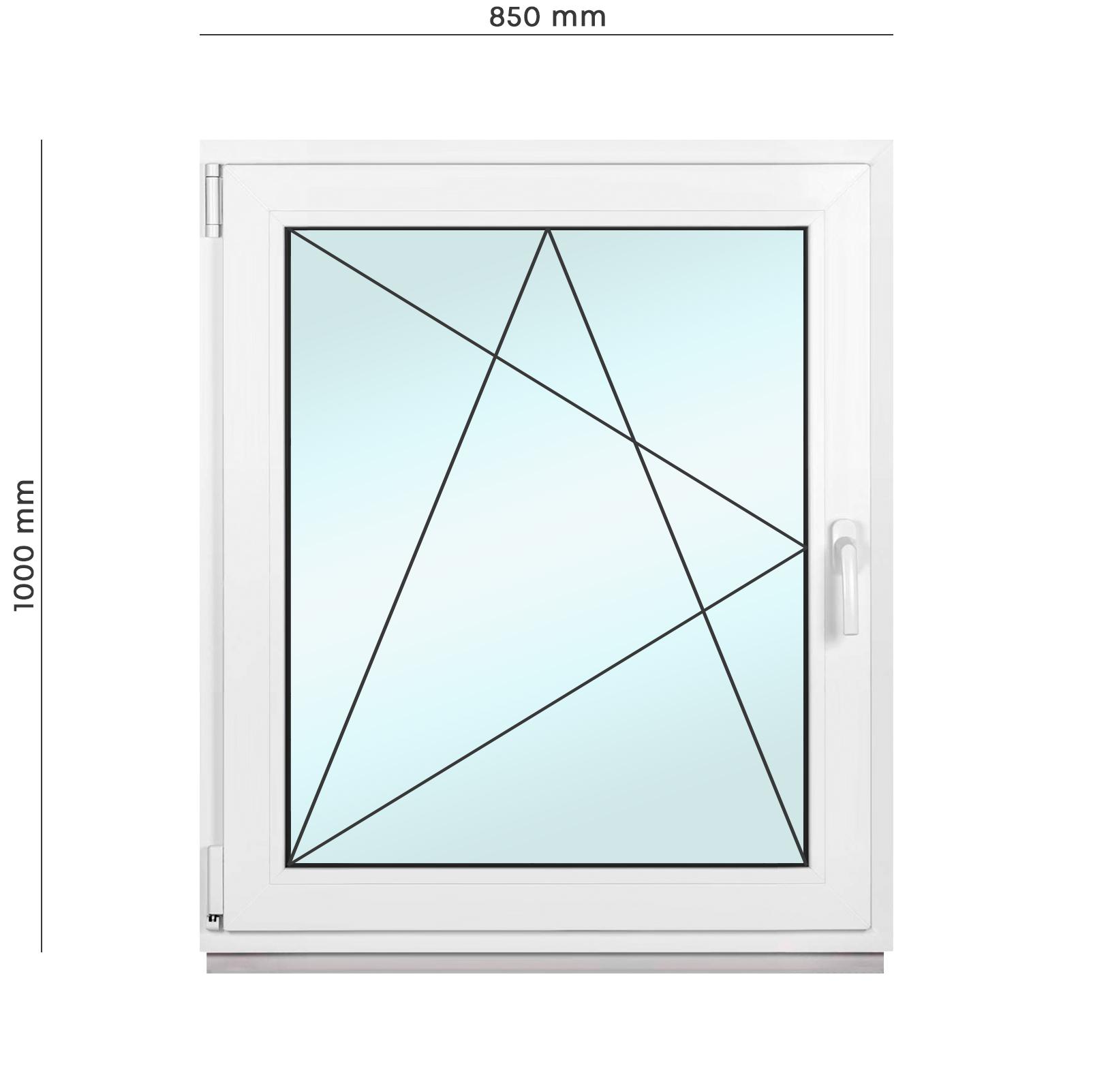 Окно металлопластиковое Framex поворотно-откидное с левым открытием 850х1000 мм Белый - фото 2