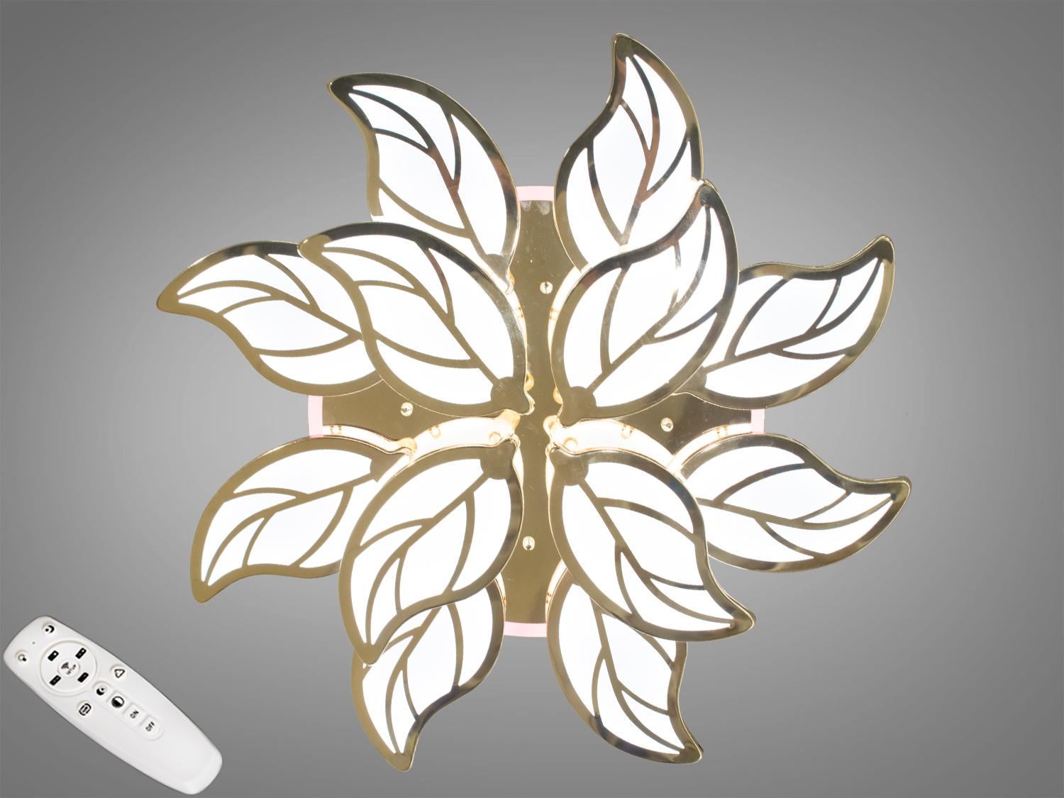 Люстра LED Diasha 8028/8+4G 3col dim 180W Золотой