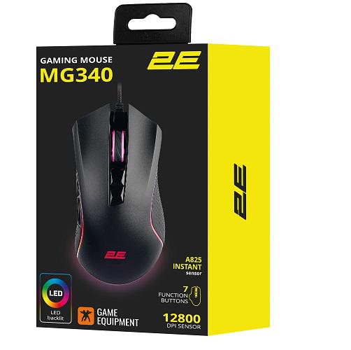 Компьютерная мышка игровая 2E 2E-MG340UB gaming MG340 RGB USB2.0 проводная Black (582384) - фото 7