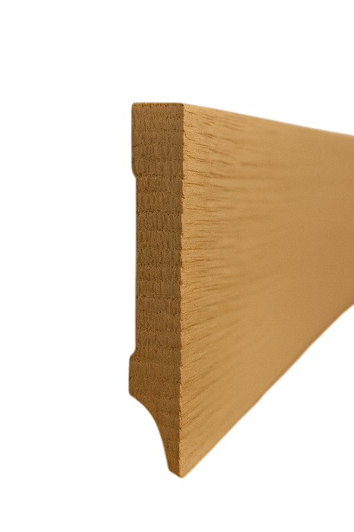 Плинтус деревянный из дуба Элеганс под покраску 58х12 мм (29954666)