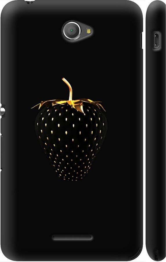 Чехол на Sony Xperia E4 Dual E2115 Черная клубника (3585c-87-42517)