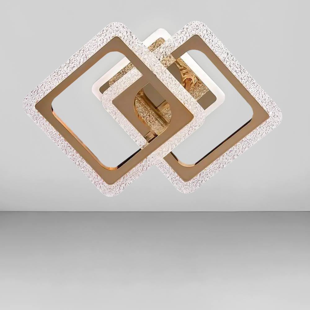 Люстра стельова світлодіодна Lighthouse SC-19175/2W FG 3000-6500K 40W/14W без пульта 370х260х120 мм Золотий