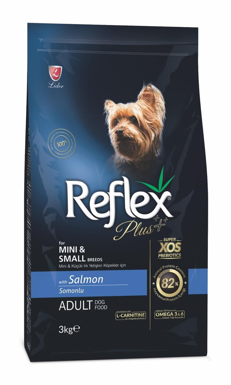 Корм сухий Reflex Plus Mini&Small Breeds Salmon з лососем для дорослих собак малих порід 3 кг (RFX-104)