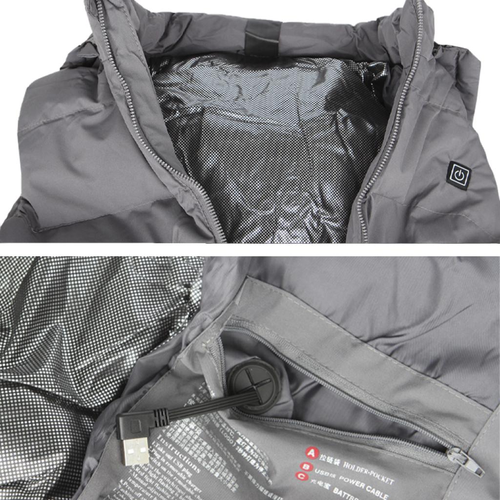 Жилетка с подогревом M02-9 3XL Gray (1485139) - фото 4