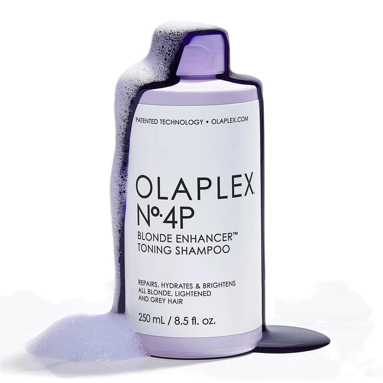 Шампунь тонирующий Olaplex №4P Магия блонду Blonde Enhancer Toning Shampoo с фиолетовым пигментом 250 мл - фото 2