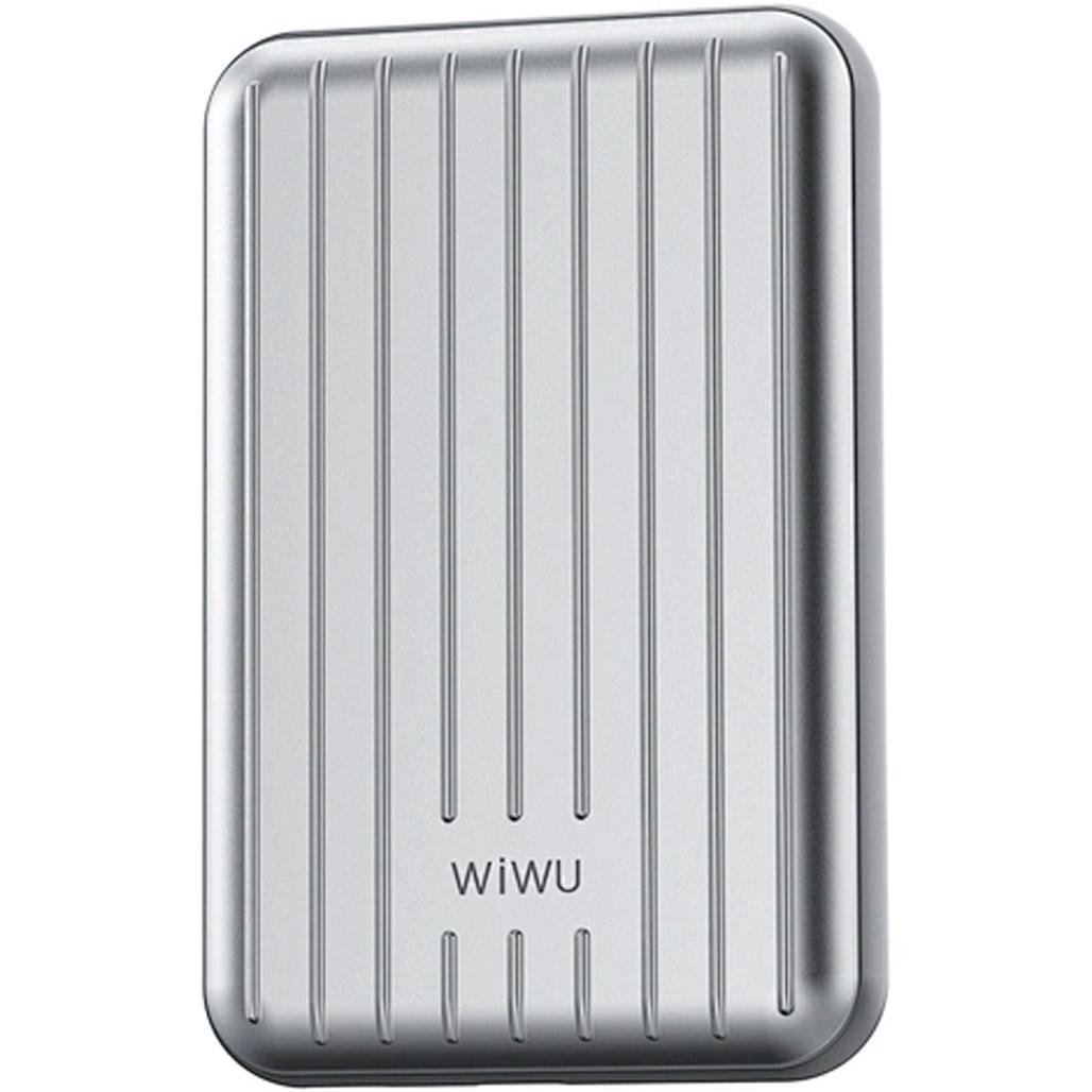 Зовнішній акумулятор WiWU Trunk Series Magnetic PP02 Wireless Charger 5000 mAh 20W Silver