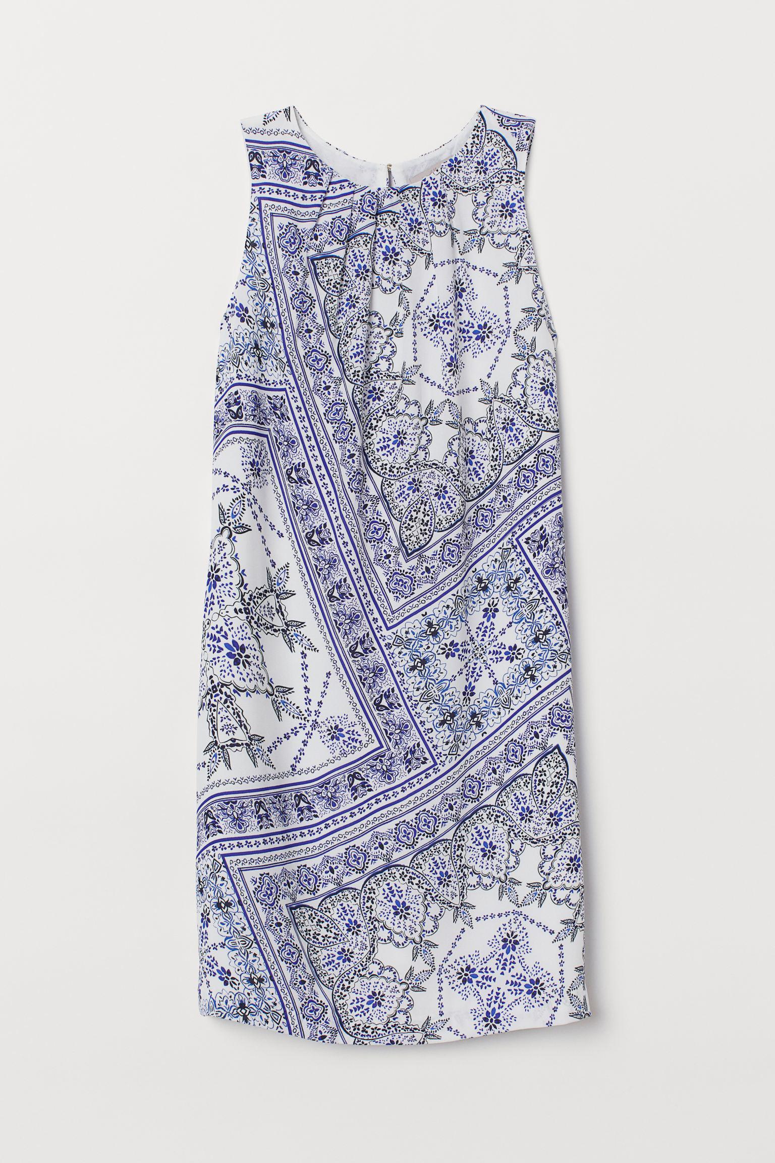 Платье H&M Узор р. 34 Бело-синий (912568838)