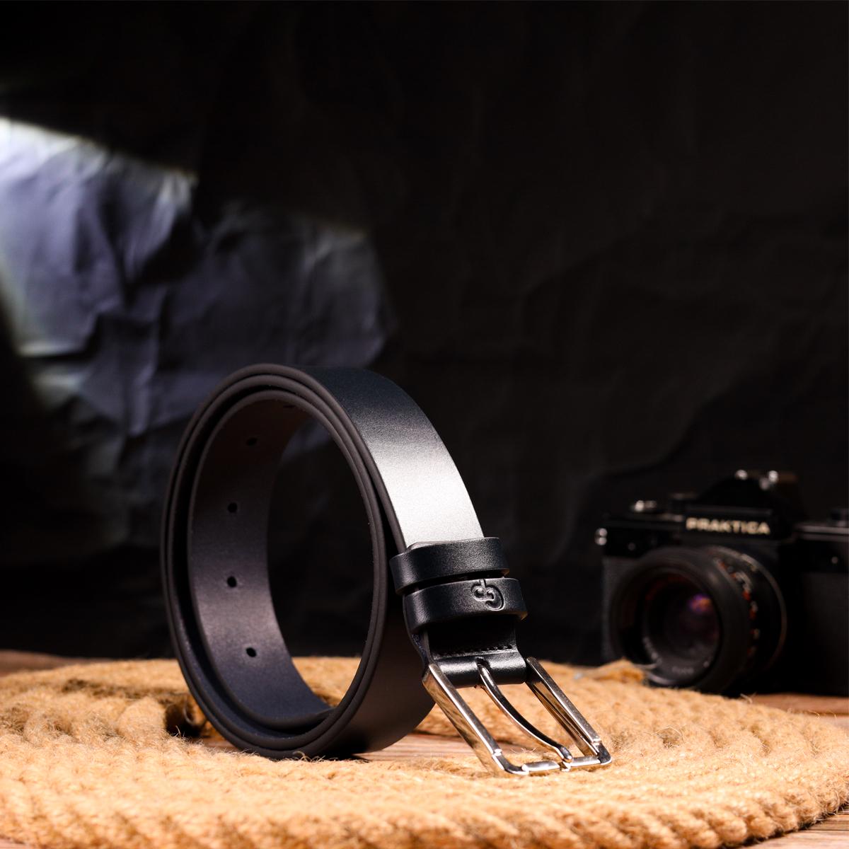 Ремень кожаный мужской GRANDE PELLE Leather Belt 21451 Синий (10847255) - фото 6