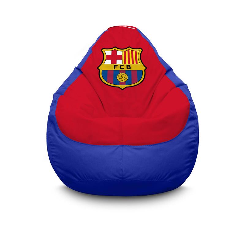 Кресло мешок iPuff Football Barcelona FC Blue Оксфорд XXXL 100х135 см Синий