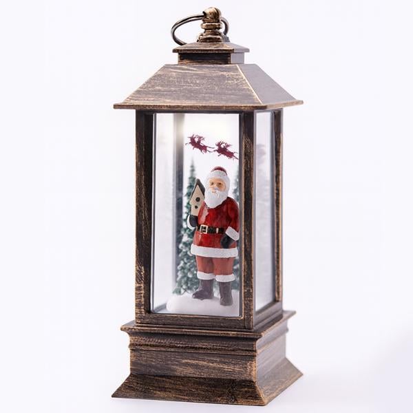 Новогодний LED-фонарь Санта с эффектом снега беспроводной 16 см (id_3100) Новогодний LED-фонарь Санта с эффектом снега беспроводной 16 см (id_3100)