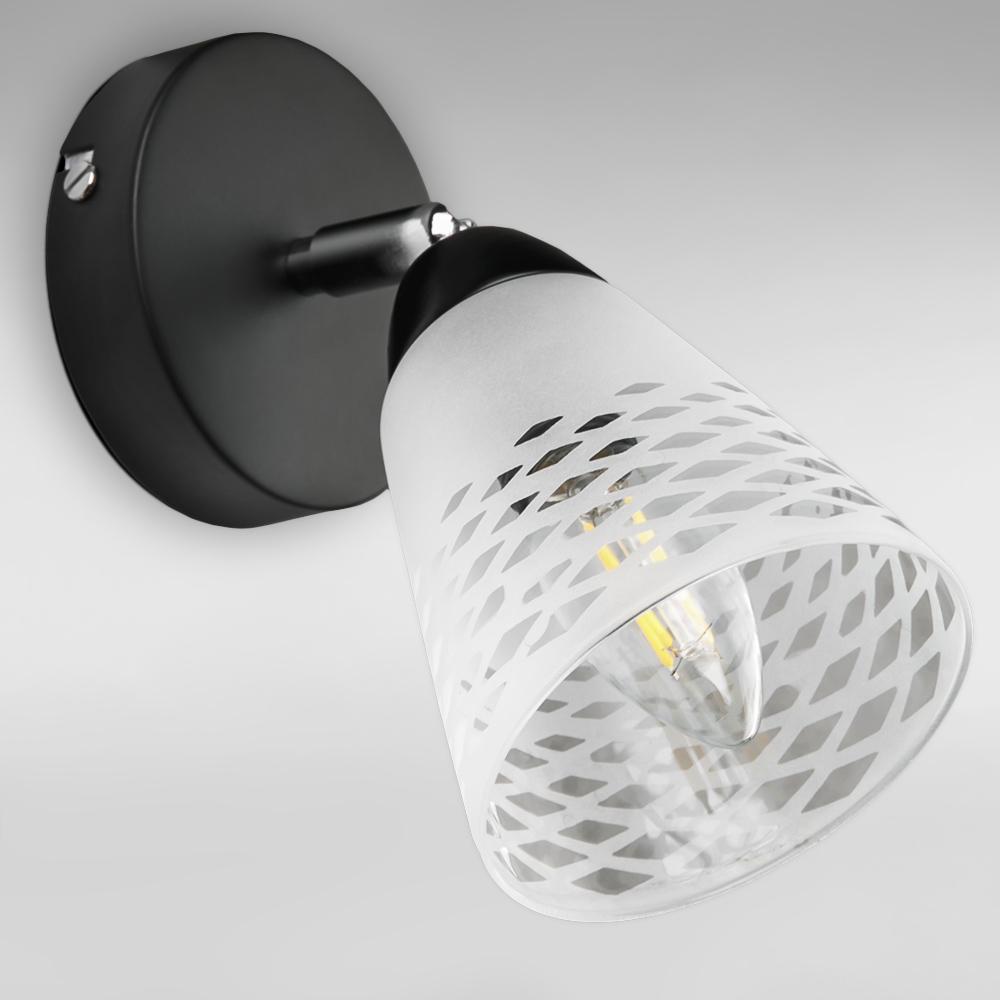 Настінний світильник Бра Light House DL-17285/1W Чорний/Білий/Прозорий