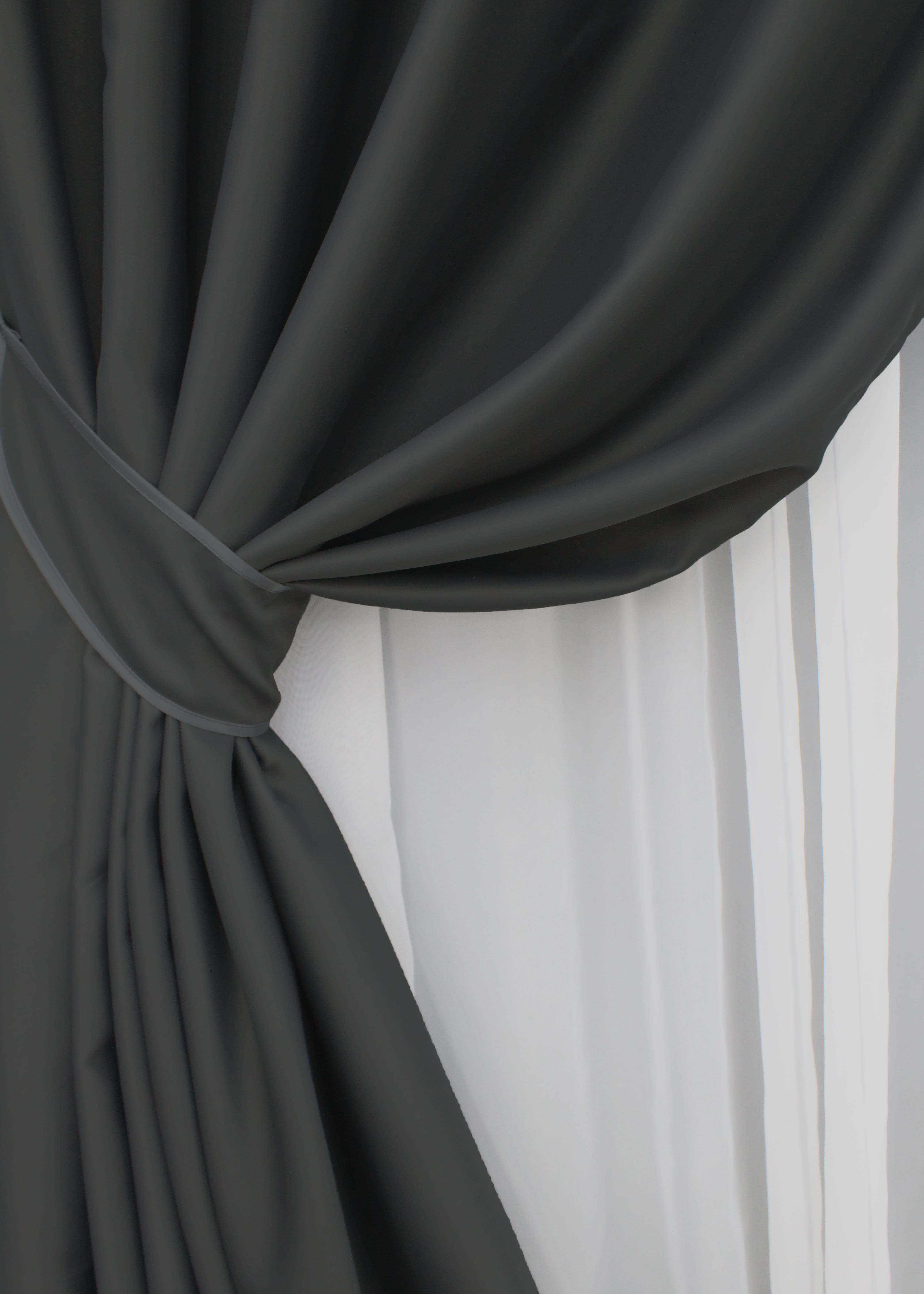 Комплект штор на люверсах VR-Textil Midnight № 1399ш 150х270 см 2 шт. Графитовый (37-0139) - фото 5 Комплект штор на люверсах VR-Textil Midnight № 1399ш 150х270 см 2 шт. Графитовый (37-0139) - фото 5