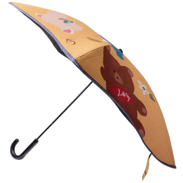 Зонтик детский трость механический 90 см Желтый (HP-23-13Y)