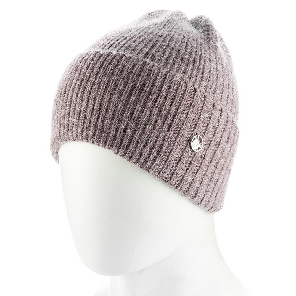 Шапка жіноча ангорова призібрана Atrics WH908 одинарна без підкладки з відворотом зверху Бузковий - фото 1 Шапка жіноча ангорова призібрана Atrics WH908 одинарна без підкладки з відворотом зверху Бузковий - фото 1