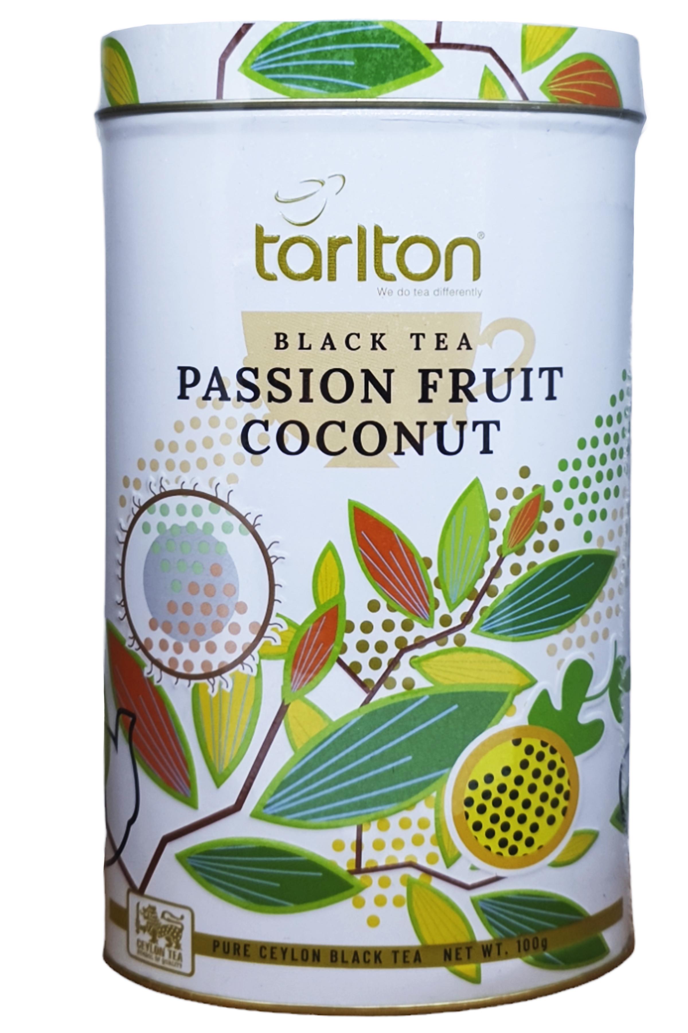 Чай Tarlton Плод Страсти Кокос OP1 черный в металлической банке 100 г (58841)