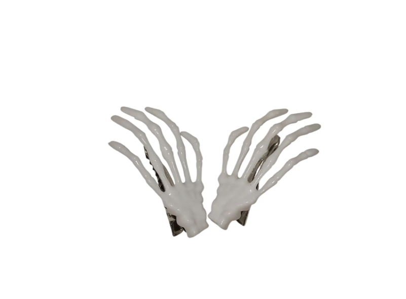 Заколки на Хелловін Скелет One size Білий (703130) - фото 2 Заколки на Хелловін Скелет One size Білий (703130) - фото 2