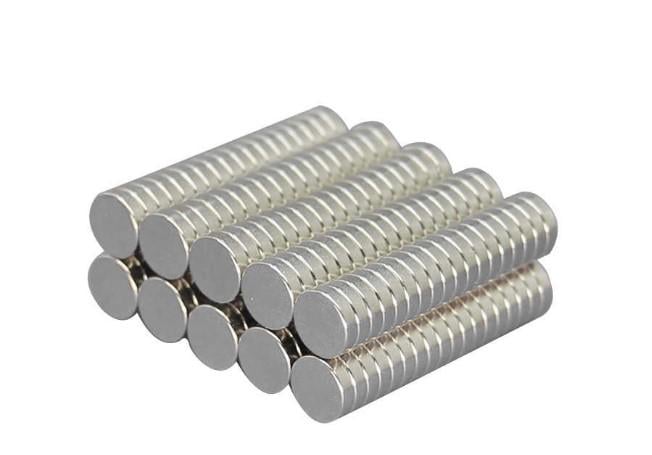 Магниты неодимовые дисковые N35 сильные 8х2 мм 100 шт.