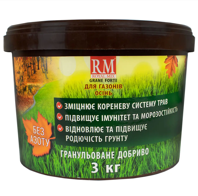 Добриво Royal Mix Для газону Осінь ТД Гекса-Україна 04-01-042 відро 3 кг (IR01725)