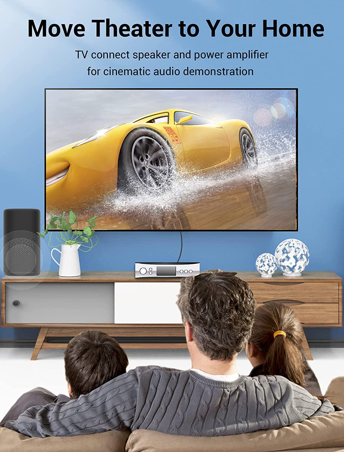 Кабель оптичний Vention Toslink SPDIF Аудіо нейлонове обплетення 2 м Чорний (BAVHH) - фото 6