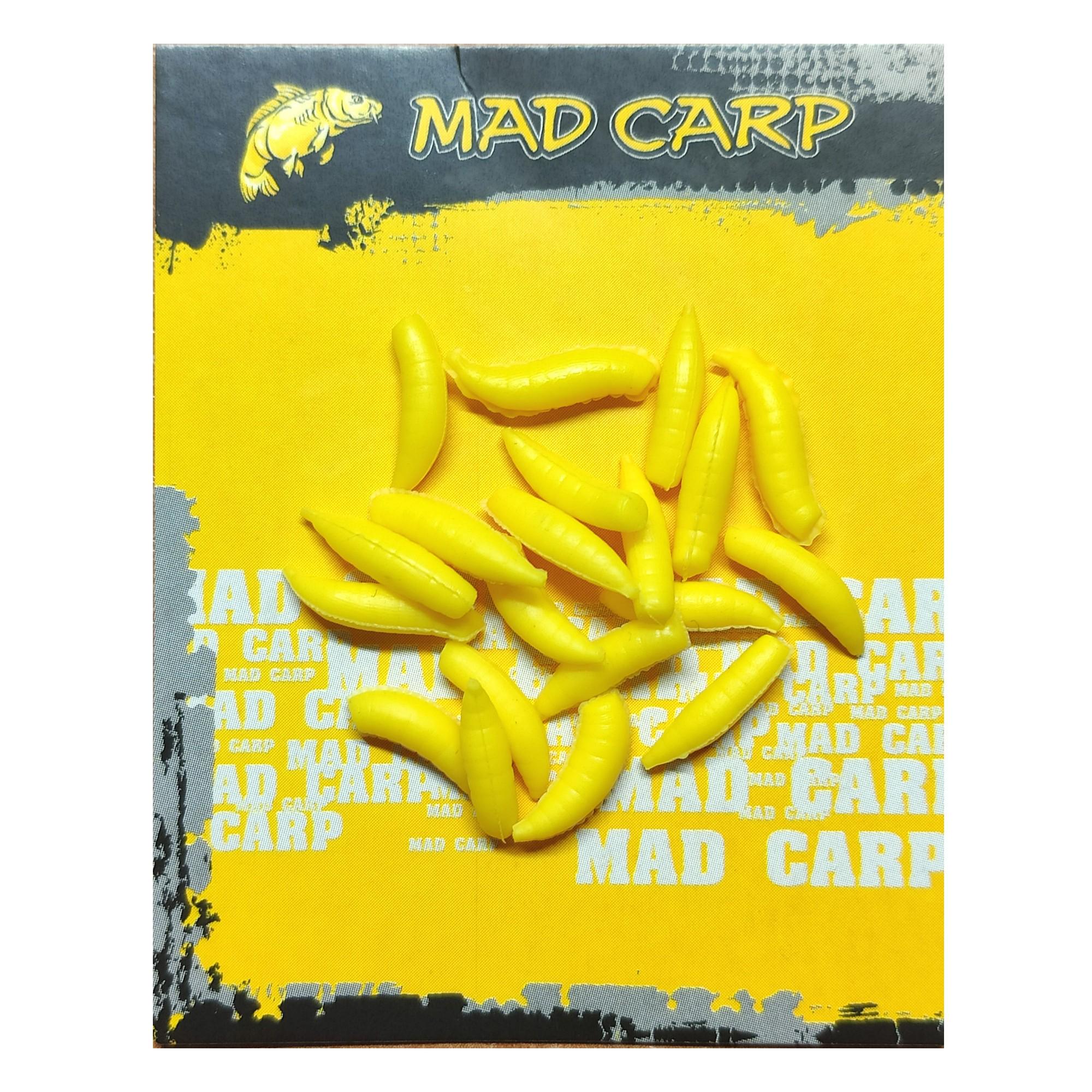 Силіконовий опариш Mad Carp 14x4 мм 20 шт. Жовтий