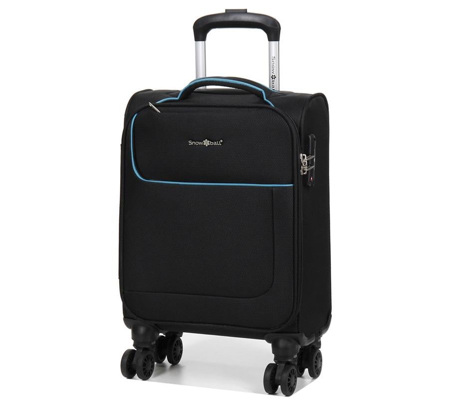 Чемодан Snowball 22204 тканевый мини XS 28/7 л 46х33х18 см Черный