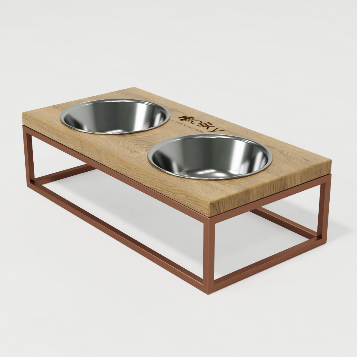 Миски на подставке для средних собак и больших котов Hollky Base M 2х0,95 л (BM-422110-GLNT) - фото 9 Миски на подставке для средних собак и больших котов Hollky Base M 2х0,95 л (BM-422110-GLNT) - фото 9