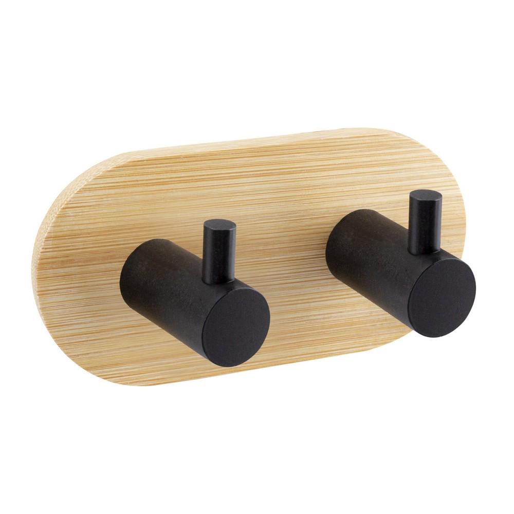 Вешалка настенная AWD interior на 2 крючка 10х3,5х5 см окрашенная сталь бамбук (AWD02091764)