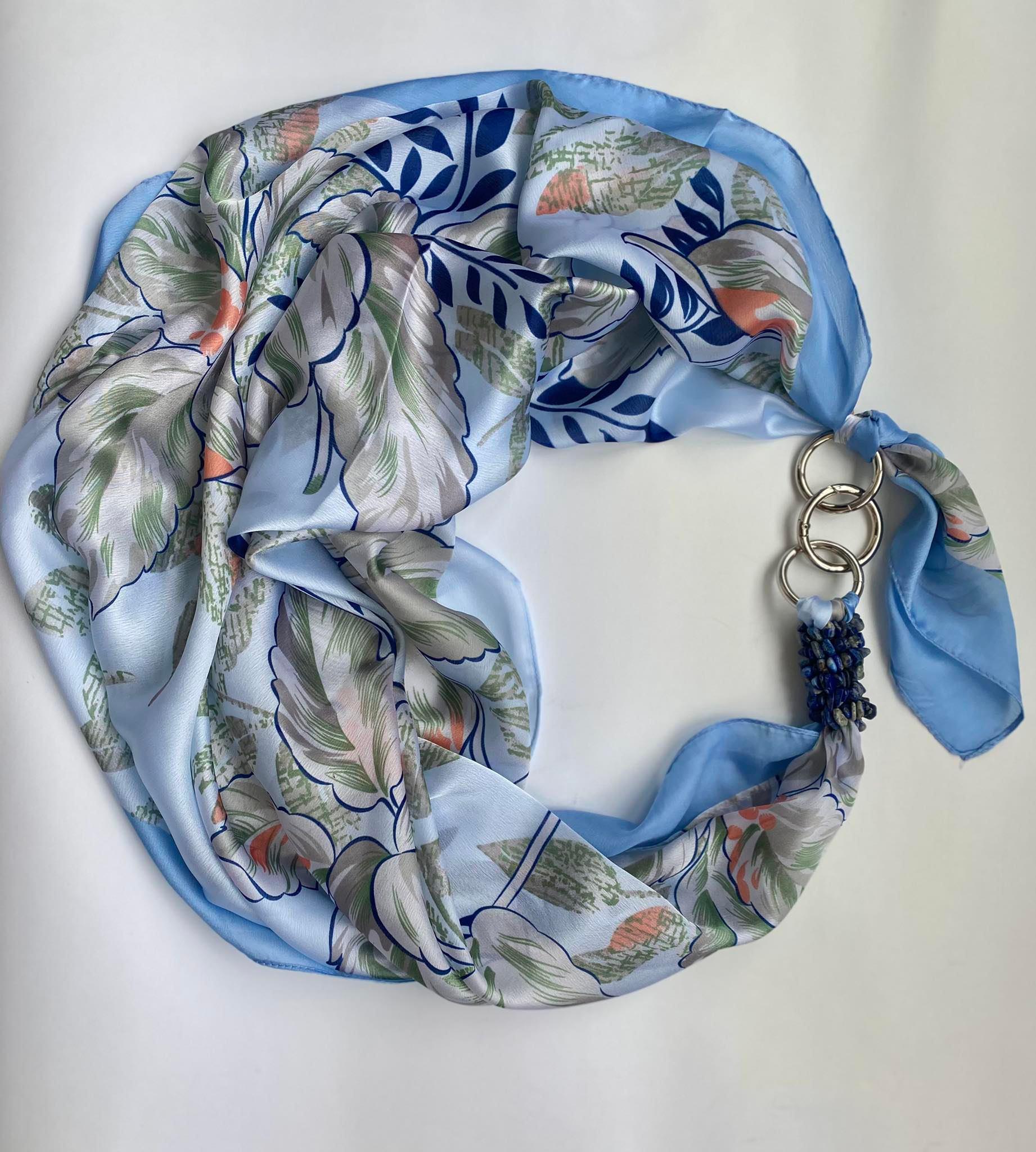 Шелковый платок My Scarf Голубые мечты (x-021)