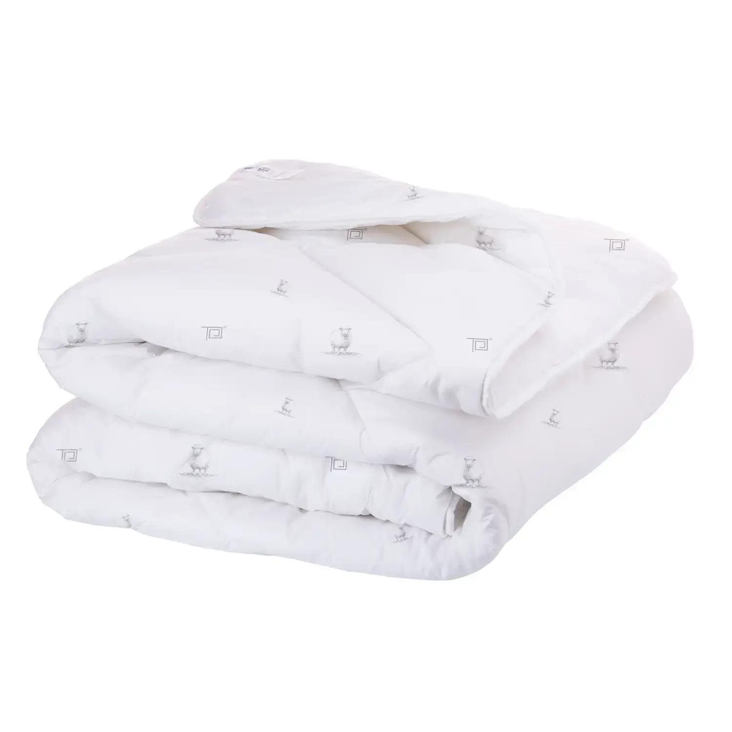 Одеяло зимнее Овечья шерсть двухспальное с эластичной мембраной 180х210 см