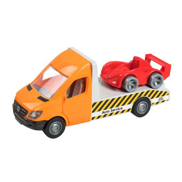 Игрушечная машинка Tigres Mercedes-Benz Sprinter эвакуатор с машинкой из пластика 28 см Оранжевый (150-98-39662)