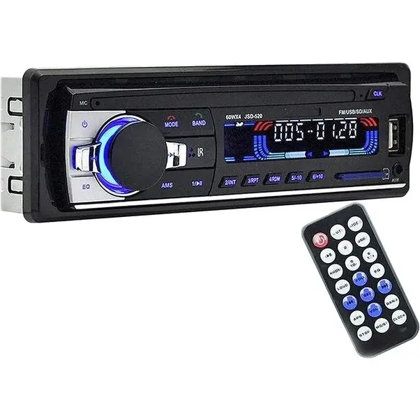 Автомагнітола JSD-520 2xUSB RGB Bluetooth SD/AUX/FM 4x60W - фото 1