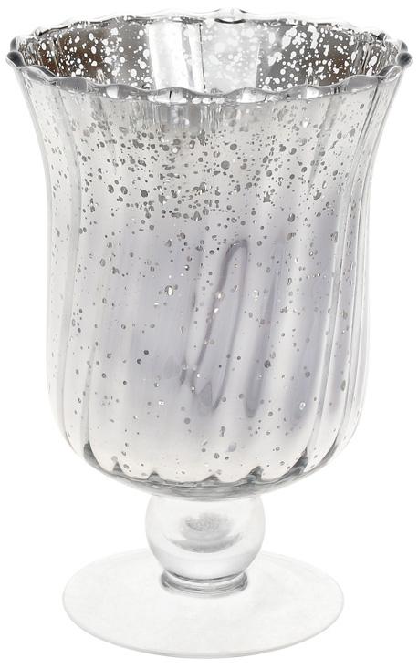 Підсвічник Aiken 12х18 см скляний Срібло/Антик (BD-527-745)