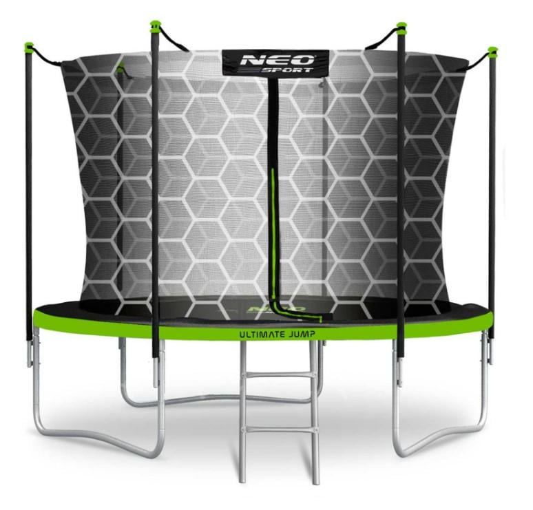 Батут с внутренней сеткой NEO-SPORT 10 футов 312 см Черно-зеленый (NS-10W231)