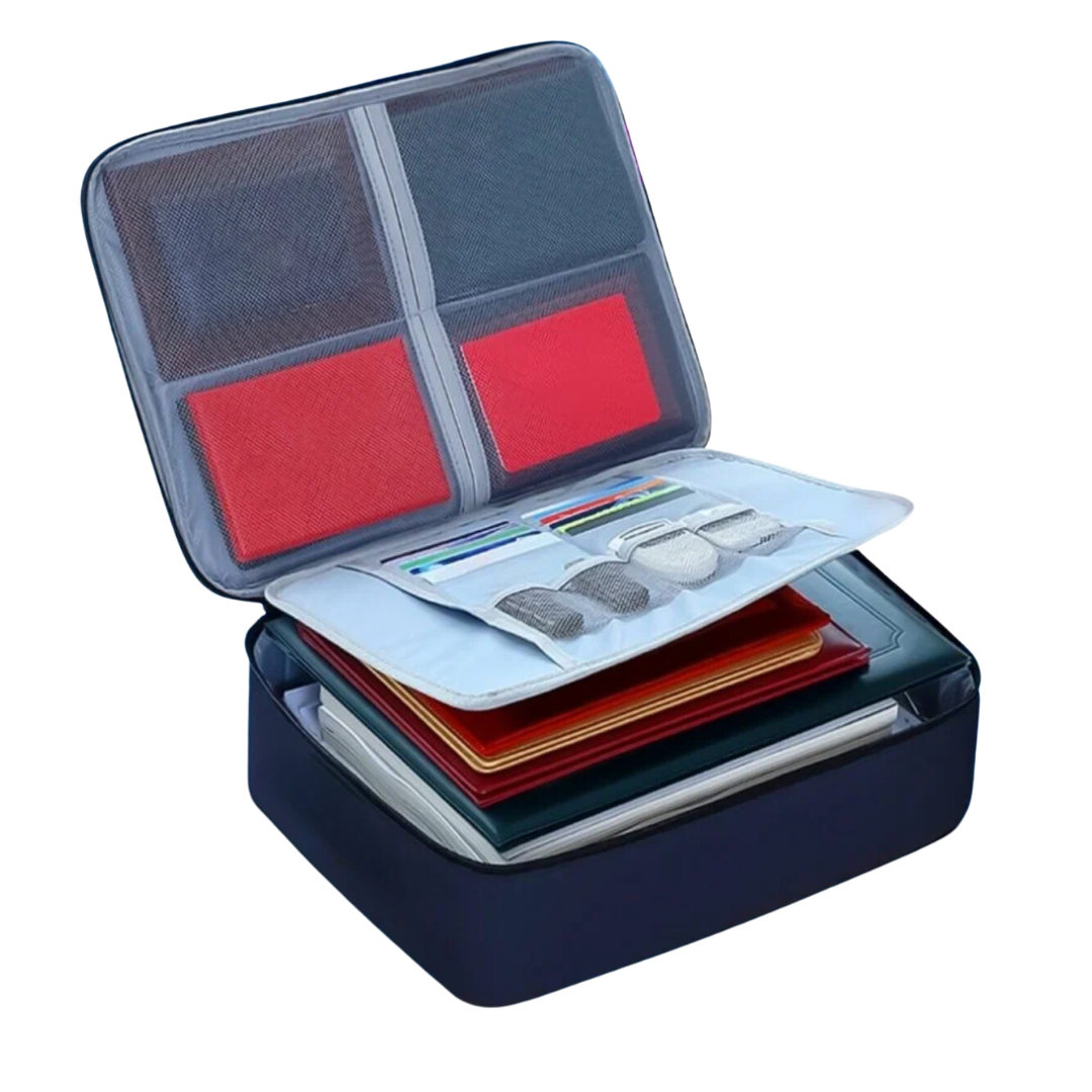Органайзер туристический на молнии для документов на 2 отделения Темно-синий - фото 3 Органайзер туристический на молнии для документов на 2 отделения Темно-синий - фото 3