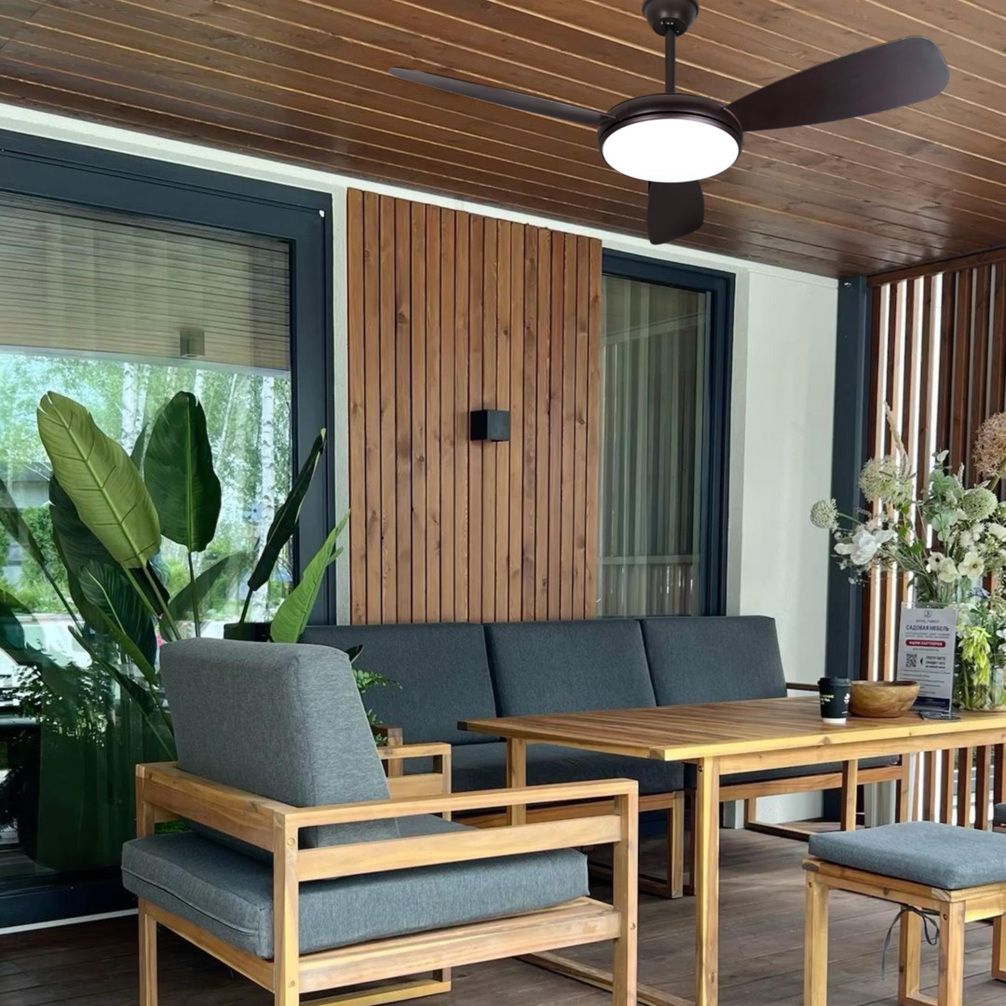 Люстра-вентилятор з пультом 30W 130 см Чорний (94-7102 (52) BK) - фото 3 Люстра-вентилятор з пультом 30W 130 см Чорний (94-7102 (52) BK) - фото 3