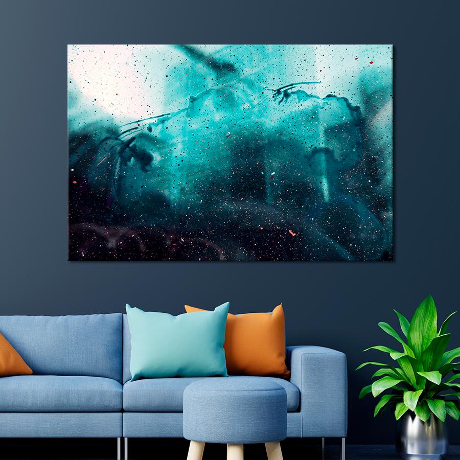 Картина абстракция Туманный абстрактный город 51x34 см (A956-1)
