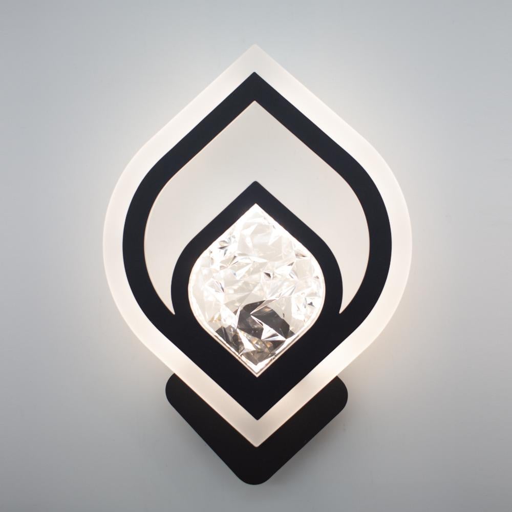 Бра управляемый светодиодный ESLLSE AZALIA ICE 13 Вт 305x215x47 мм Черный (10561)