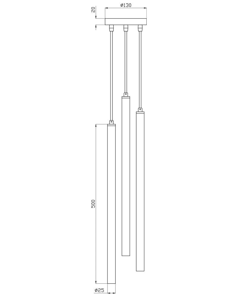 Підвісний світильник Edlin PLP2411-3G Renti G9 3x10W IP20 Латунний (32205335) - фото 3 Підвісний світильник Edlin PLP2411-3G Renti G9 3x10W IP20 Латунний (32205335) - фото 3