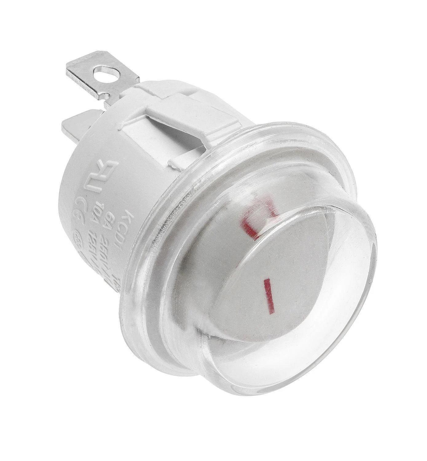 Выключатель клавишный круглый GTV 220-240V max 750W Белый (00000035850)