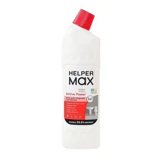 Средство для чистки сантехники Helper Max Active Power 1 л (25910872)